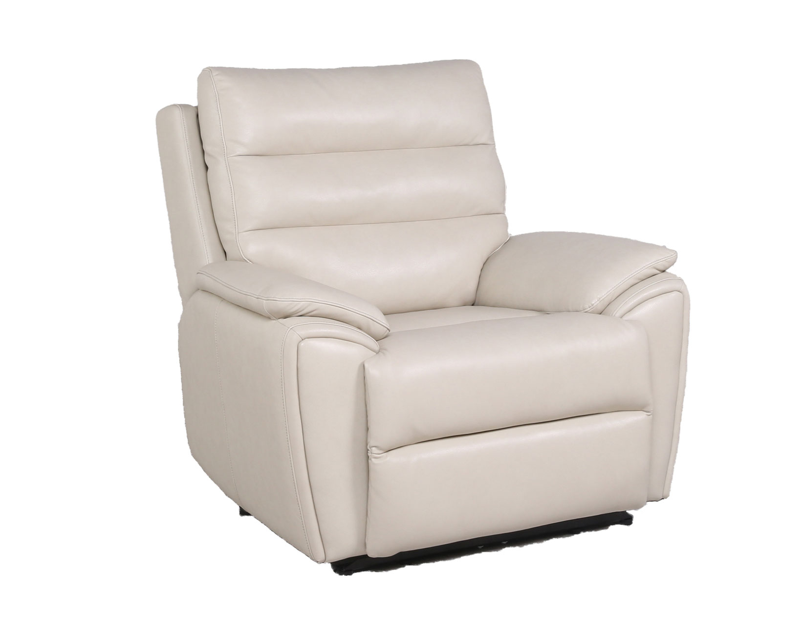 Duval Dual-Power Leather Recliner, Ivory - Steve Silver Company