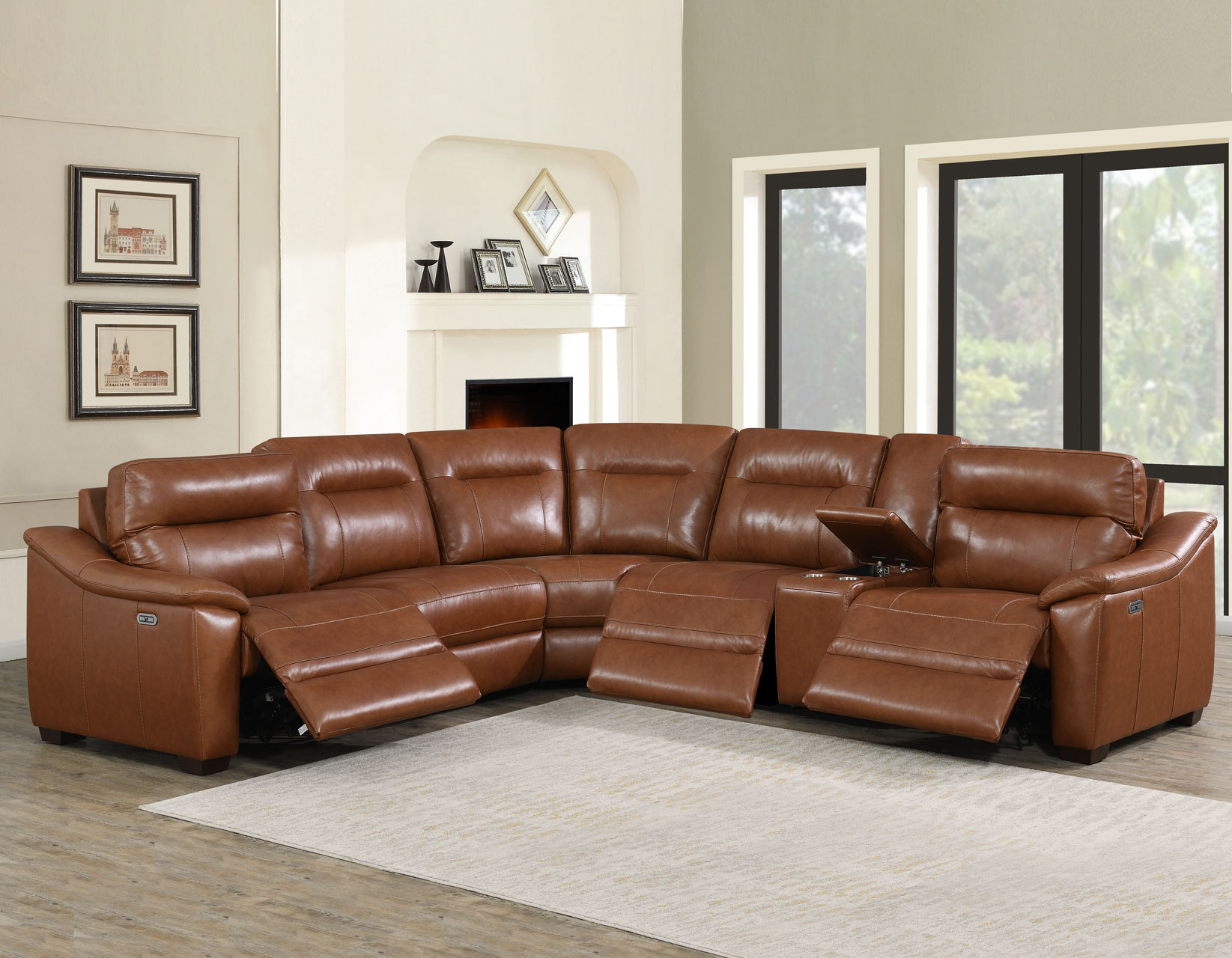 dual reclining chaise sofa