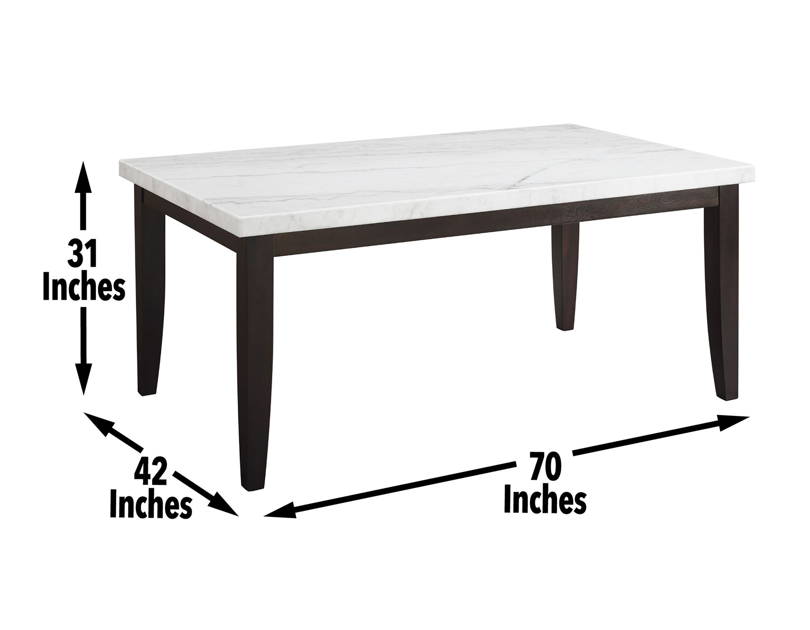 table 70 inches long