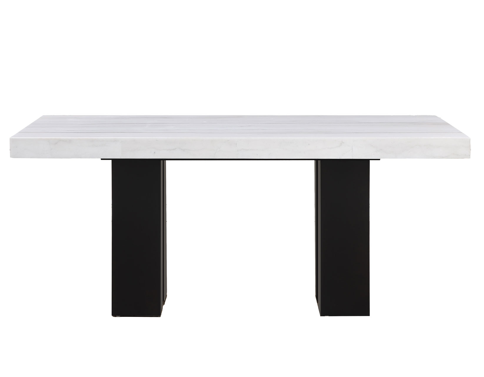 Artemis 70 inch Marble Top Dining Table, Black Finish - Image 3