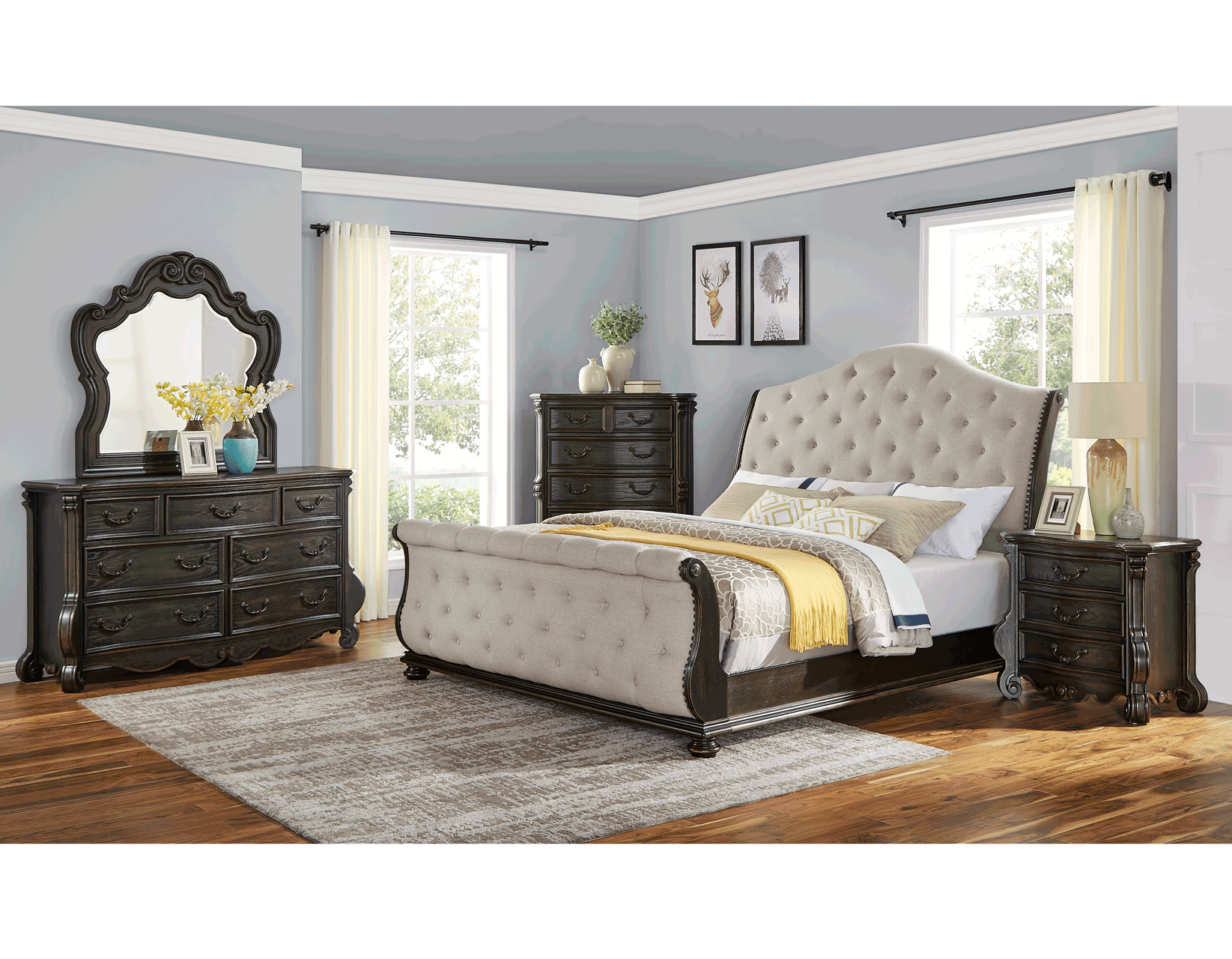 Steve Silver Papillon Relaxed Vintage 13-Drawer Sideboard, A1 Furniture &  Mattress