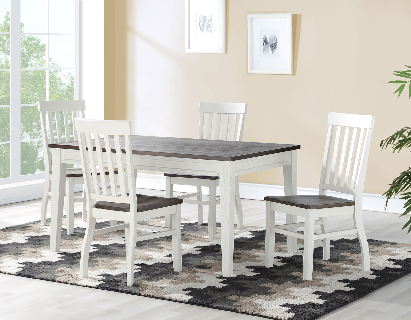 Caylie 5 Piece Dining Set Table 4