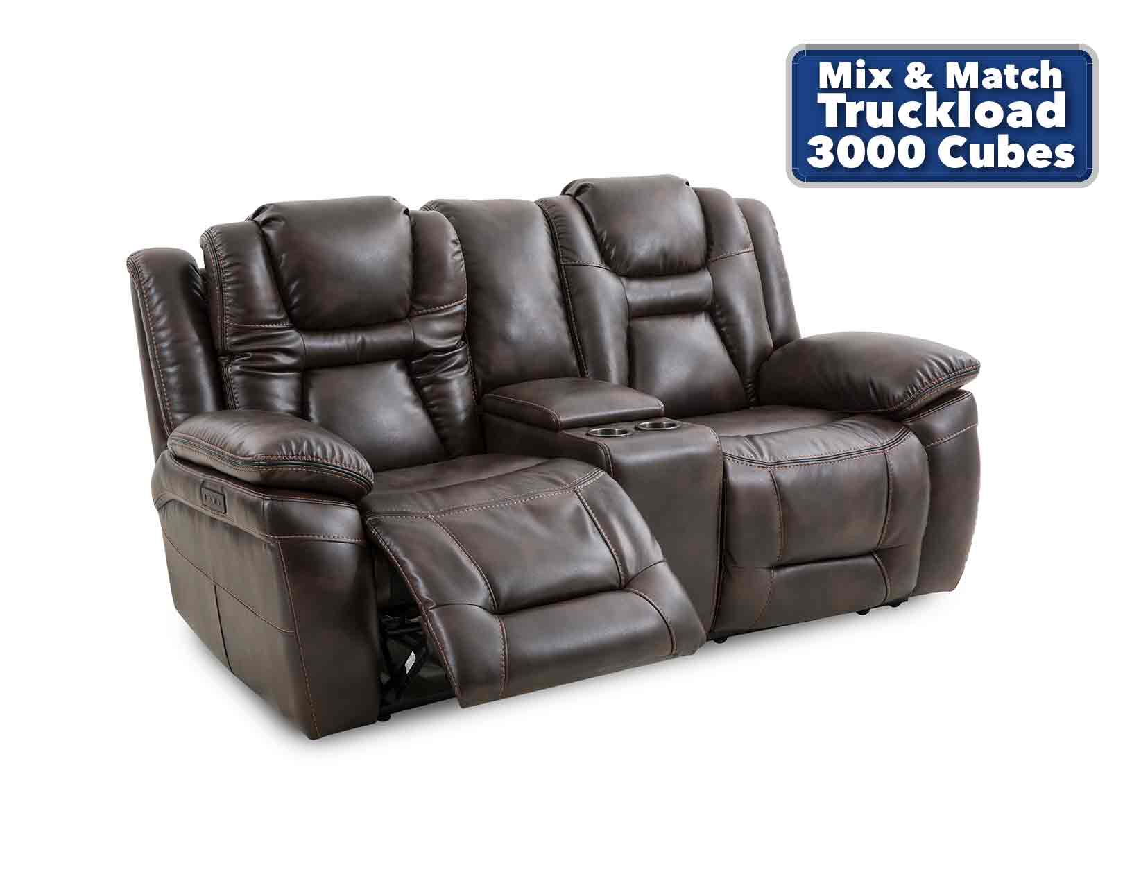 Oportuna DualPower Reclining Console Loveseat Steve Silver Company
