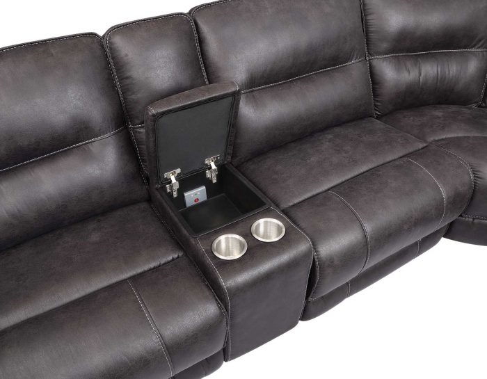Steve Silver Company Ogden Power Leatherette Reclining Sectional