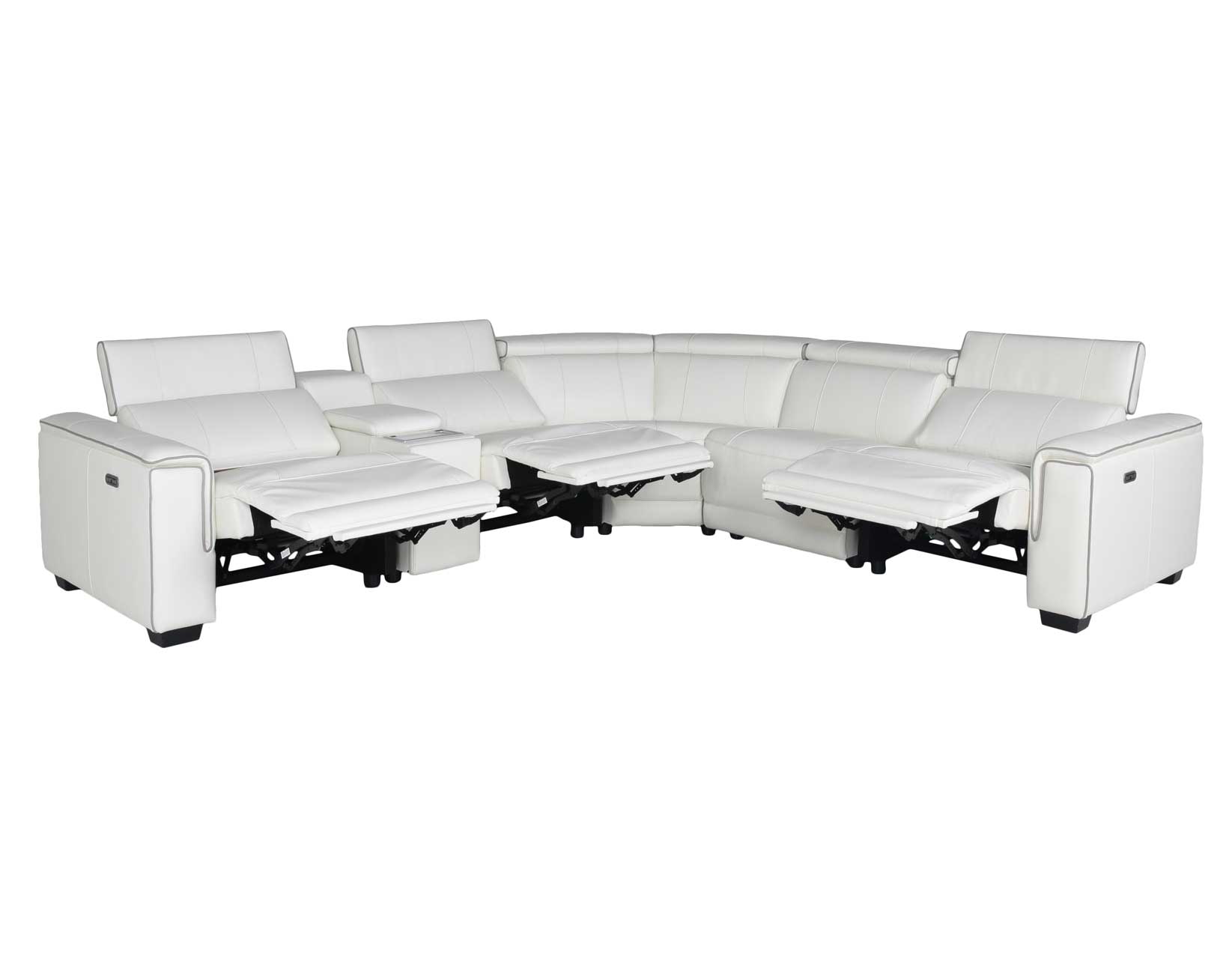 Walker espresso 6 piece power deals reclining left arm facing sectional