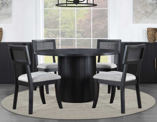 Steve Silver Colvin 5-piece 52-inch round black dining set