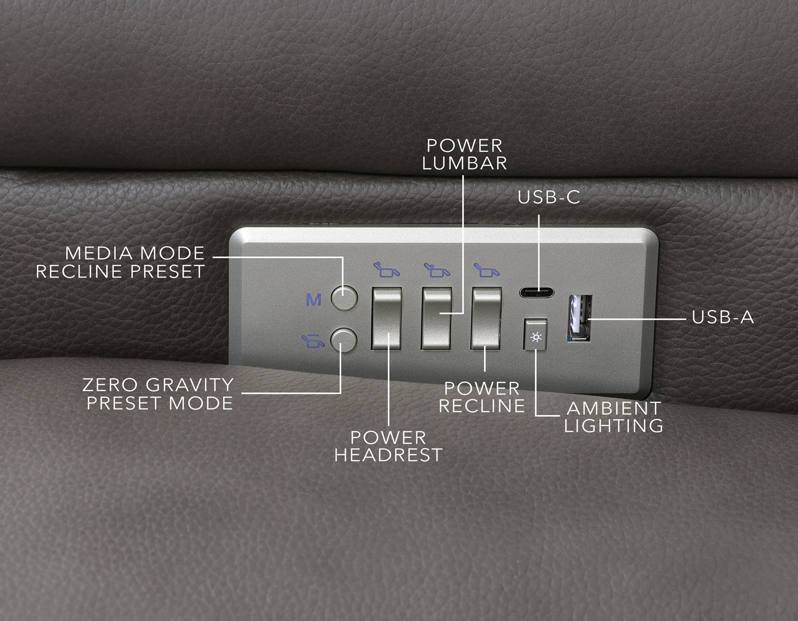 Daniel 3-Piece Triple Power Home Theater Immersive Entertainment Leather Reclining Set - Image 21