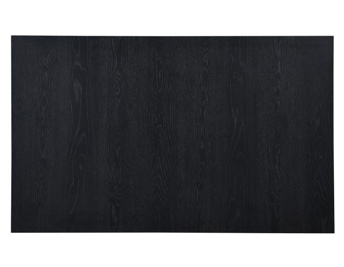 Aubrey 59.5" Counter Table, Black with Driftwood Stretcher - Image 6