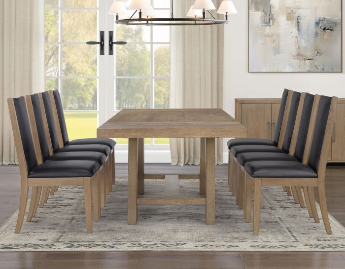 Orinda 5-Piece 72-108-inch Dining Table Set with 4 Side Chairs - Image 3