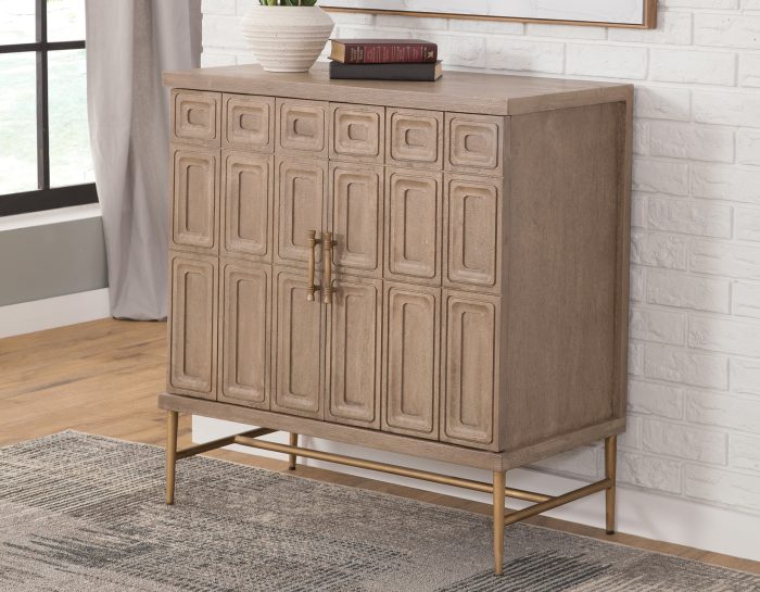 Arun Solid Wood 2-Door Accent Cabinet