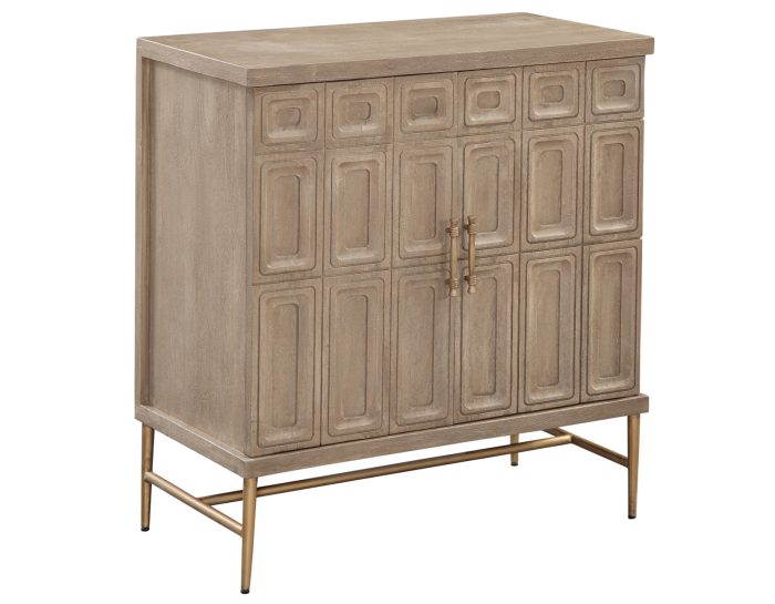 Arun Solid Wood 2-Door Accent Cabinet - Image 3