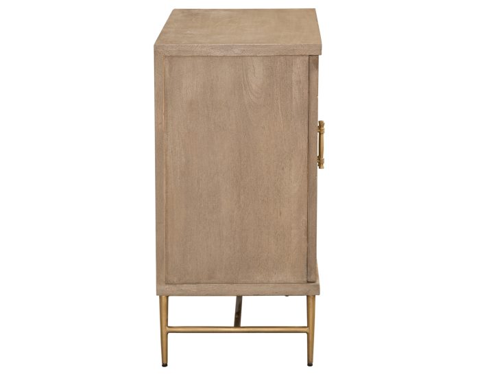 Arun Solid Wood 2-Door Accent Cabinet - Image 4