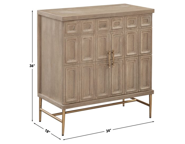 Arun Solid Wood 2-Door Accent Cabinet - Image 8