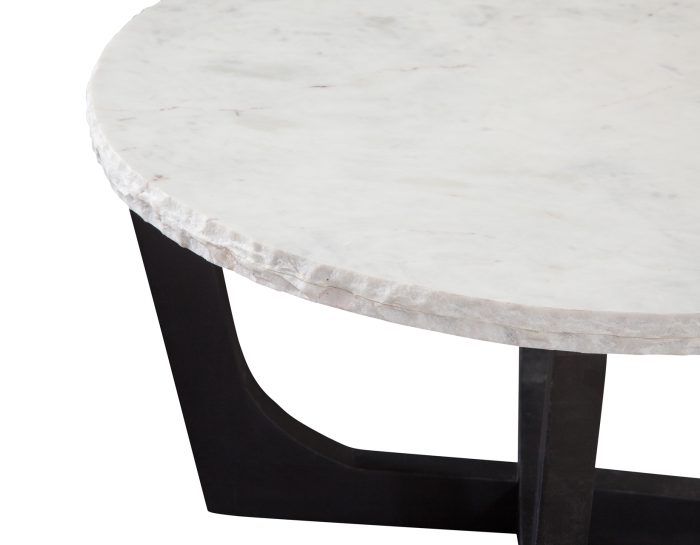 Chrissy 3-Piece Round White Marble Top Table Set - Image 6