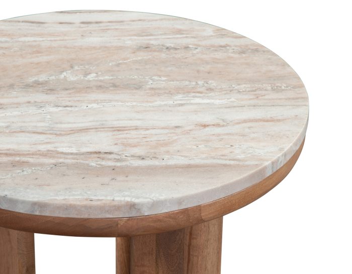 Sidney 3-Piece Round Toronto Brown Marble Top Table Set - Image 10