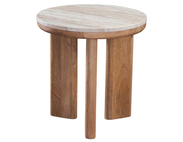 Sidney 3-Piece Round Toronto Brown Marble Top Table Set - Image 8