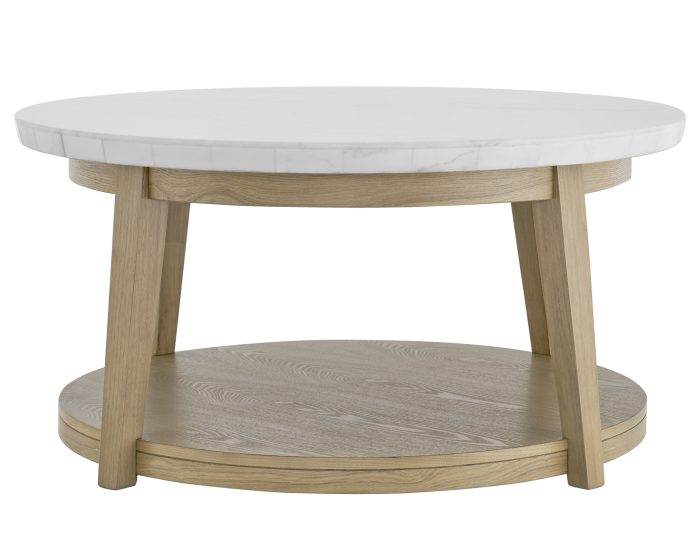 Vida 3-Piece Castered Round White Marble Top Table Set - Image 6