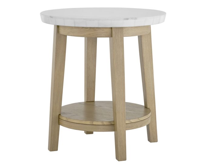 Vida 3-Piece Castered Round White Marble Top Table Set - Image 10