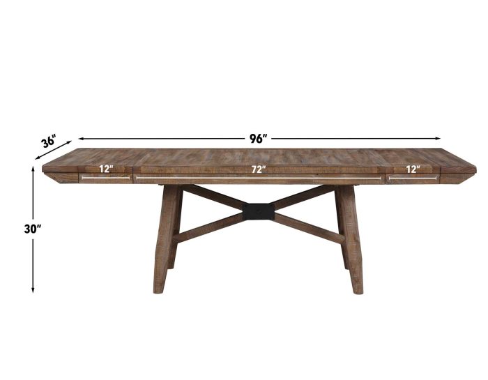 Riverdale Trestle Table with 4 Upholstered Side Chairs - Image 14