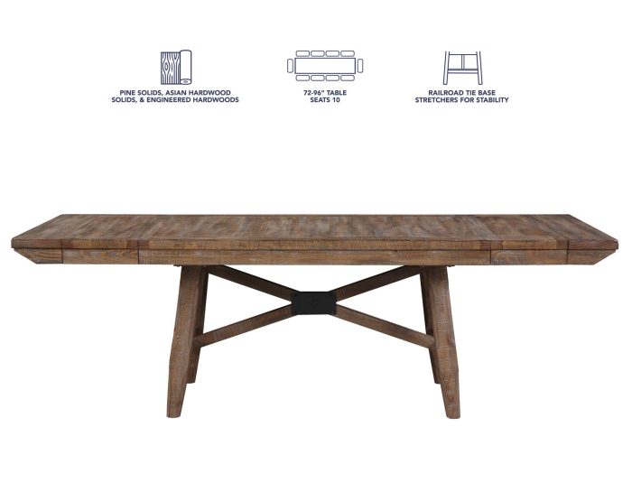 Riverdale Trestle Table with 4 Upholstered Side Chairs - Image 15