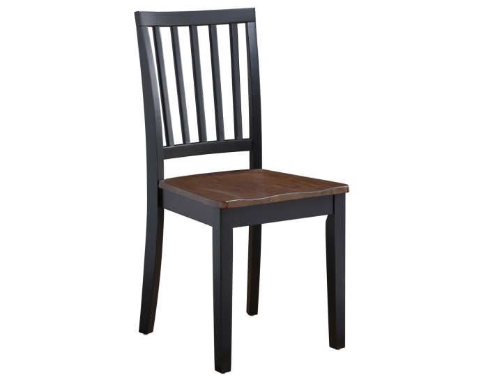 Joplin Solid Wood Farmhouse Chair, Walnut and Ebony Finish - Image 3