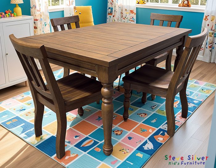 Joanna Kids Solid Wood Side Chair, Mocha - Image 9