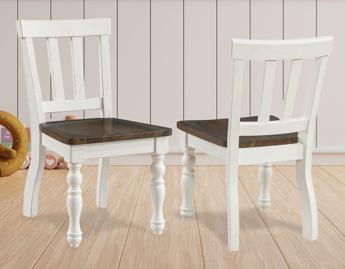 Joanna Kids 5 Piece Dining Set, Ivory and Mocha Finish - Image 7