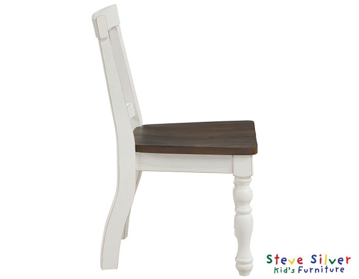 Joanna Kids 5 Piece Dining Set, Ivory and Mocha Finish - Image 4