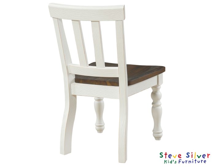Joanna Kids 5 Piece Dining Set, Ivory and Mocha Finish - Image 5