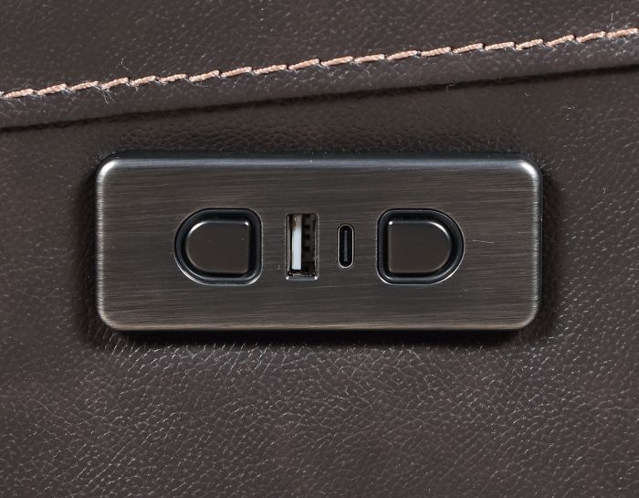 Alexandria Power Leather Reclining Sofa, Chocolate - Image 15