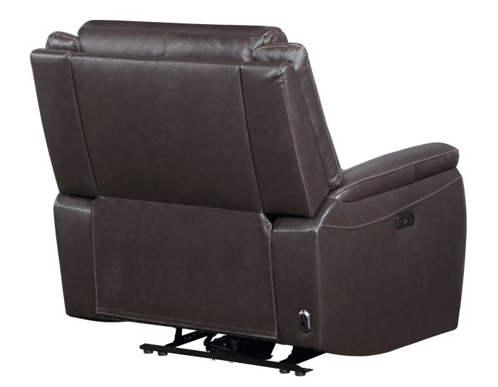 Alexandria Leather Power Recliner, Chocolate - Image 9
