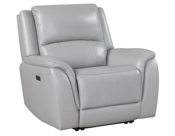 Alexandria 3-Piece Leather Reclining Set - Sofa, Loveseat, Recliner, Stone - Image 28