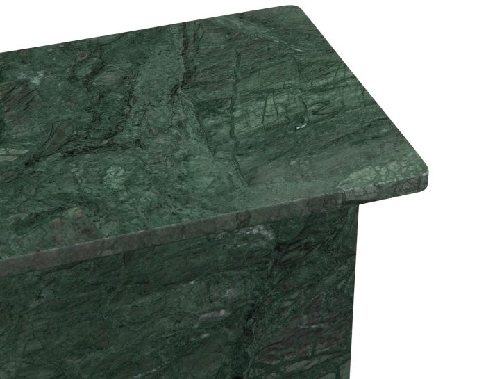 Irma I-Beam Solid Empress Green Marble Accent Table - Image 6