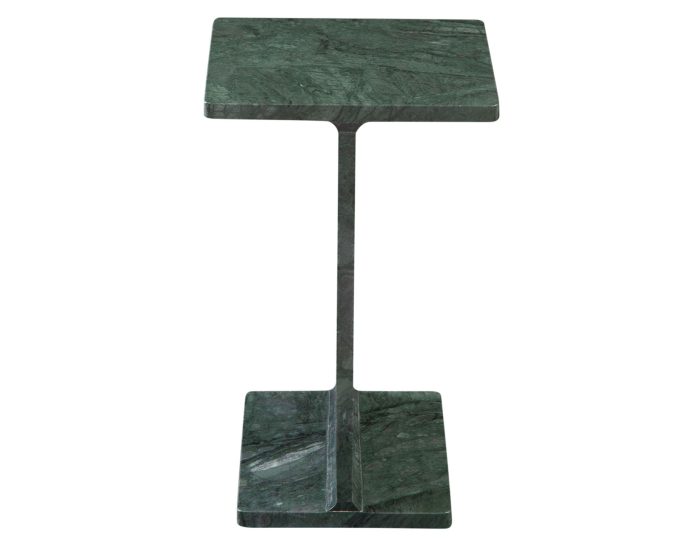 Irma I-Beam Solid Empress Green Marble Accent Table - Image 5