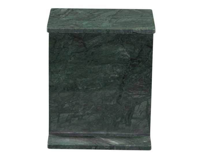 Irma I-Beam Solid Empress Green Marble Accent Table - Image 2