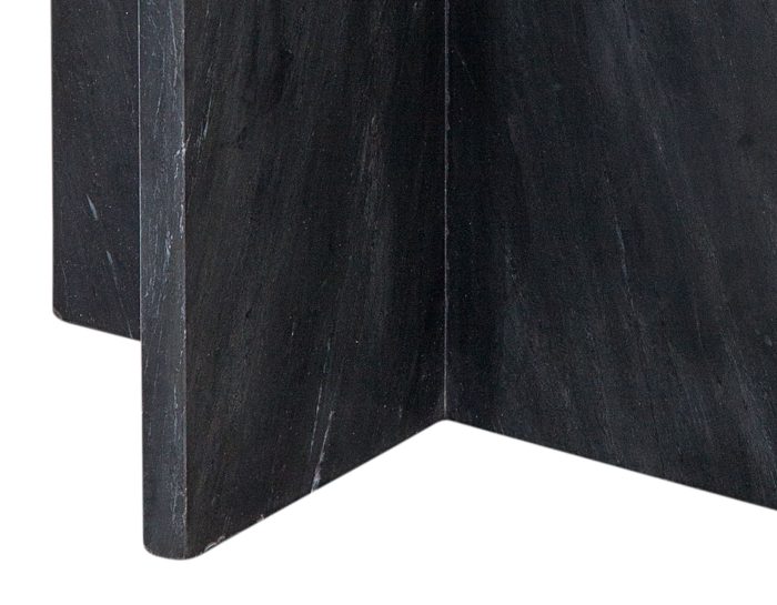 Niki Solid Black Marquina Marble End Table - Image 5
