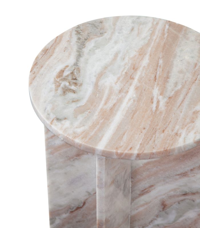 Niki Solid Toronto Brown Marble End Table - Image 4