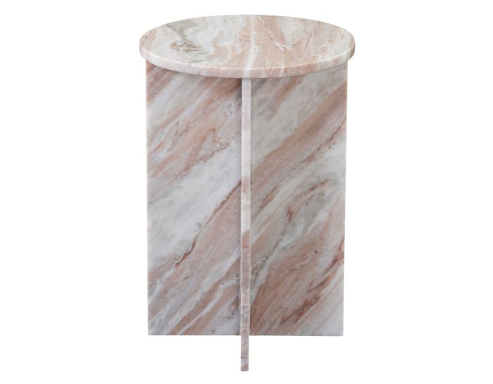 Niki Solid Toronto Brown Marble End Table - Image 3