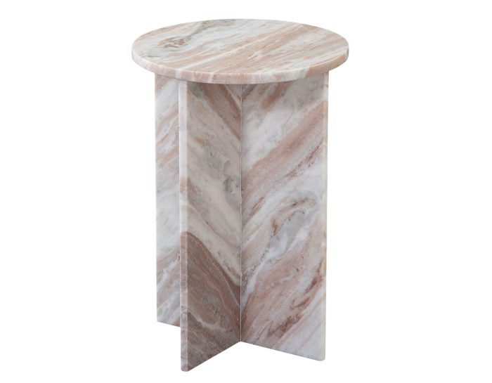 Niki Solid Toronto Brown Marble End Table - Image 2