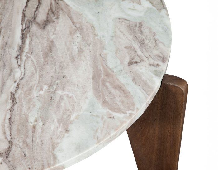 Shavon 3-Piece Solid Toronto Brown Marble Table Se - Image 15