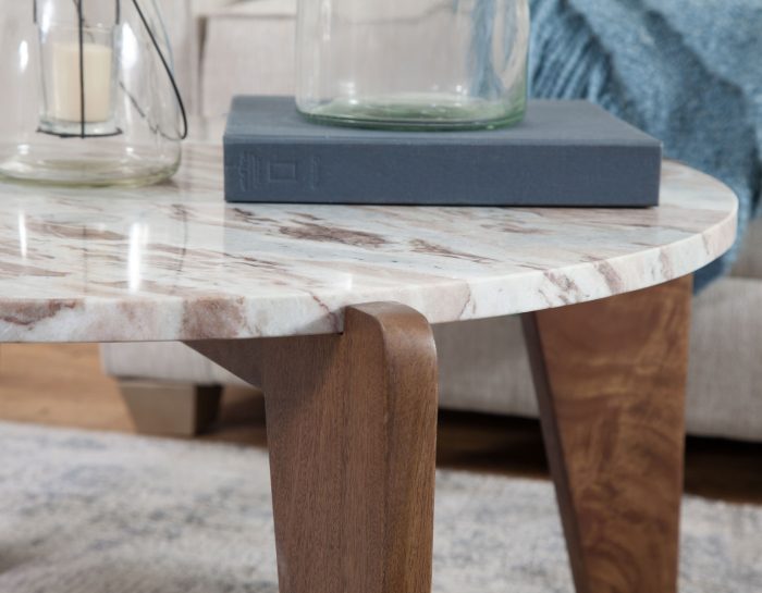 Shavon 3-Piece Solid Toronto Brown Marble Table Se - Image 14