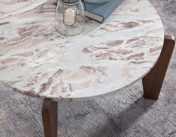 Shavon 3-Piece Solid Toronto Brown Marble Table Se - Image 13