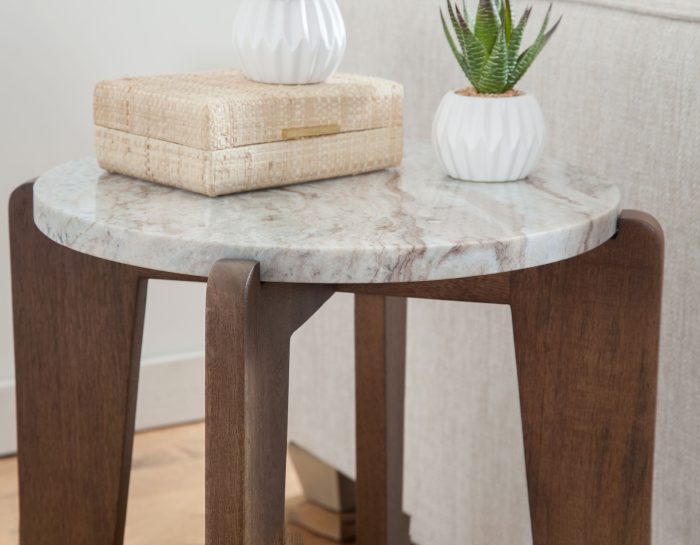 Shavon 3-Piece Solid Toronto Brown Marble Table Se - Image 9