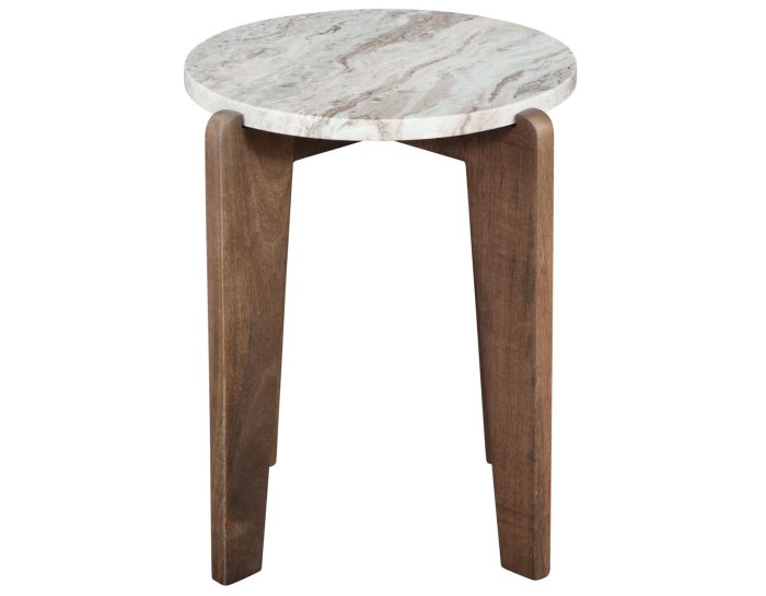 Shavon 3-Piece Solid Toronto Brown Marble Table Se - Image 7
