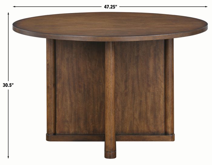 Cambridge 6-Piece Dining Set with Folding Removable Game Top and 4 Side Chairs - Image 33