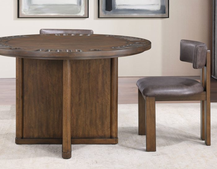 Cambridge 6-Piece Dining Set with Folding Removable Game Top and 4 Side Chairs