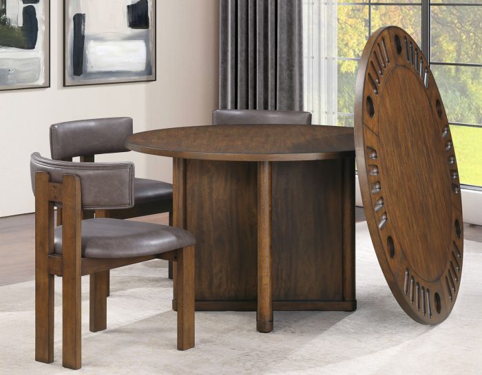 Cambridge 6-Piece Dining Set with Folding Removable Game Top and 4 Side Chairs - Image 25