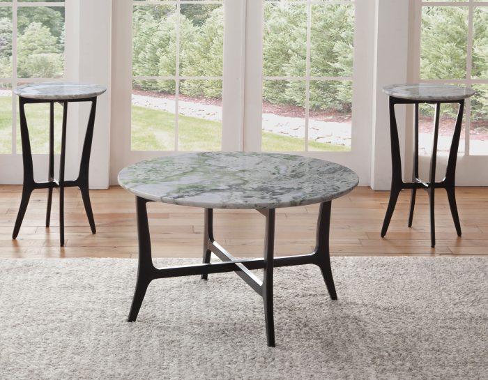 Hoxley  30" Round Green Onyx Coffee Table - Image 2