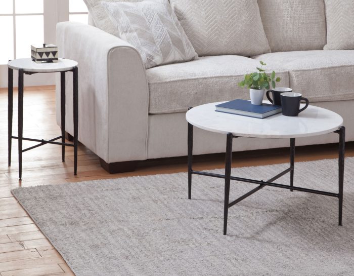 Loxie Solid Marble Top 16" Round End Table - Image 7
