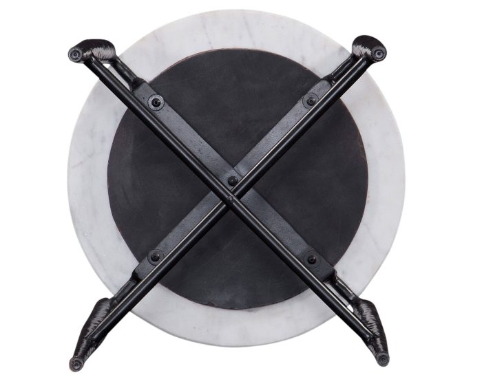 Loxie Solid Marble Top 16" Round End Table - Image 5